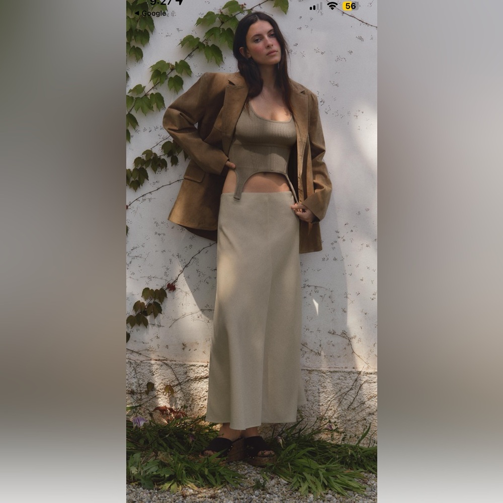 Zara Linen Maxi Skirt